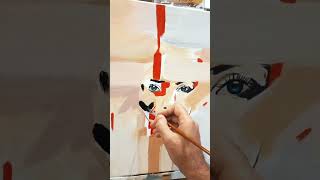 Abstract portrait painting رسم بورتريه تجريدي [upl. by Storm]