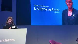 Opening of the unveiling ceremony of the portrait of I Stephanie Boyce Part I [upl. by Anhaj]