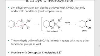 Ch8 11 Syn Dihydroxylation [upl. by Ednalrym]