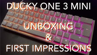 Ducky One 3 Mini Pure White  Unboxing And First Impressions [upl. by Eliathas]