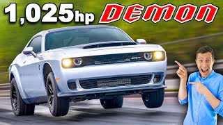 New 1025hp Dodge Demon 060mph in 166 seconds [upl. by Auahsoj18]