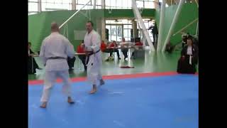 DTKF Grand Champion Cup 28 februar 2009 Kumite Jacob Christoffersen vs Anders Andreasen [upl. by Najtsirk]