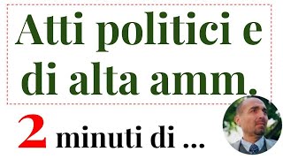 2 minuti di  atti politici e di alta amministrazione [upl. by Dayir]