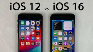 iOS 12 vs iOS 16 on iPhone 8  Old iOS vs Latest iOS [upl. by Lupe]