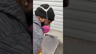 Man is cleaning a dryer vent from the outside of the house [upl. by Olympe]