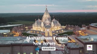 Worlds Second Largest temple  Akshardham New Jersey  4K baps akshardham [upl. by Yelkrab]