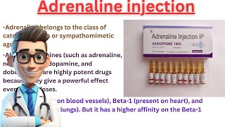 Adrenaline Injection Adrenaline Emergency injection Used in heart Conditions [upl. by Mcfadden]