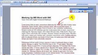 TabletPC Tip3  Ink Markups in MS Word [upl. by Katt]