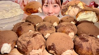 ASMR Chocolate Cream Donuts【Mukbang Eating Sounds】【English subtitles】 [upl. by Navak]