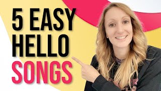 Hello Songs For Kids Learning ESL For The First Time in Kindergarten [upl. by Aernda]