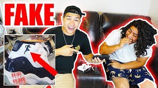 TRY NOT TO CRINGE CHALLENGE FAKE JORDANS [upl. by Eelirem]