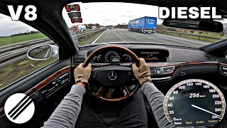 MercedesBenz S420 CDI W221 Top Speed Drive on German Autobahn🏎 [upl. by Chassin]