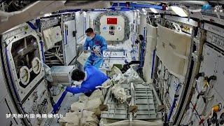 Chinese astronauts conduct experiments and more on Tiangong space station [upl. by Nepil]