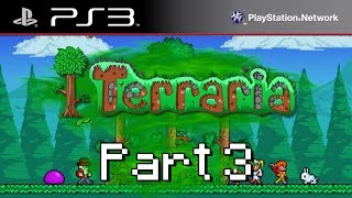 Lets Play Terraria PS3 Part 3  Zombie Attack and Improvements [upl. by Erland120]