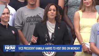 Vice President Harris to Visit Erie on Monday [upl. by Hannaj]