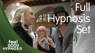 Full Street Hypnosis Set from Induction through to several skits and wake up [upl. by Airtemed292]