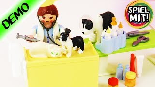 Playmobil in der Tierklinik  Ärztin im praktischen MitnehmSet  Hunde amp Katze pflegen  Tierärztin [upl. by Aylmar853]