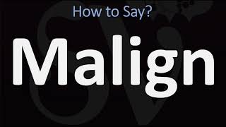 How to Pronounce Malign CORRECTLY [upl. by Aden793]