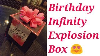 Birthday explosion box 🎁  infinity explosion box 👌🏻  Birthday gift ideas for him and her ❣️ [upl. by Eirelam523]