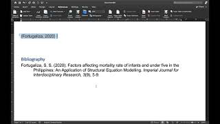 APA 7TH EDITION REFERENCING USING MS WORD [upl. by Carry]