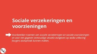 Mens en Werk sociale verzekeringen en voorzieningen [upl. by Fawnia]