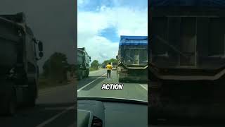 Reckless Driver Gets Instant Justice By Truckers 😱 [upl. by Nairot]