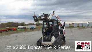 Lot 2680 2021 Bobcat T64 R Series Rubber Track Skid Steer Loader 1693hrs SJC Selectable Joysticks [upl. by Wende326]