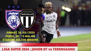 JADUAL JDT VS TERENGGANU  TERENGGANU vs JDT  JDT LIVE  LIVE JDT  LIVE TERENGGANU [upl. by Mussman]