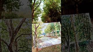 🖌️🖌️🎨 Live Water Colour 🌴❣️youtubeshorts live shorts [upl. by Inava172]