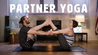 SUPER Fun Partner Yoga Poses  Yoga for Couples or Friends [upl. by Suoiluj]