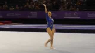 Larisa Iordache ROU  Floor  2014 Glasgow World Cup [upl. by Hairym]