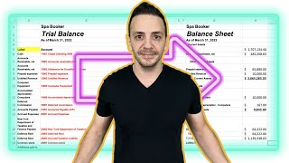 Transform a Trial Balance into a Balance Sheet ⚖️ [upl. by Icyac]