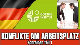 Konflikte am Arbeitsplatz  Goethe B2 Schreiben Teil 1  Forumsbeitrag Prüfungsvorbereitung [upl. by Rebecca]