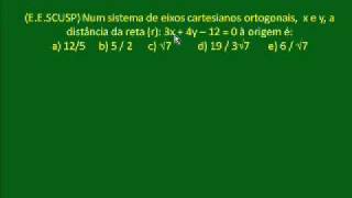 9 GEOMETRIA ANALÍTICA  Distância entre Ponto e Reta  CC V177 [upl. by Sipple113]