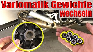 TUTORIAL Roller Variomatik Gewichte  Rollen  Keilriemen  Lüfterrad Riemenscheibe wechseln [upl. by Olive]