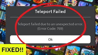 How To Fix Error 769 In Roblox Teleport Failed Unknown Exception In Windows [upl. by Ennad]