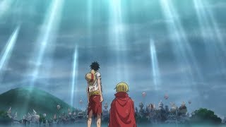 Luffy and sanji reunion quotWe Arequot Instrumental One Piece 825 [upl. by Leamhsi452]