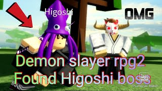 Found Higoshi Boss spawn In demon slayer rpg2  Roblox [upl. by Inalan]