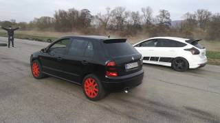 Fabia Vrs 19tdi PD 180hp vs Ford Focus ST 20ecoboost cca 300hp [upl. by Enyleuqcaj]