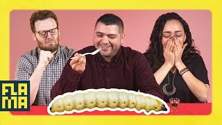 People Try A Mezcal Worm [upl. by Kendy]