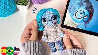 Tristeza Amigurumi Tutorial💙  Personajes Intensamente Crochet [upl. by Pepillo264]