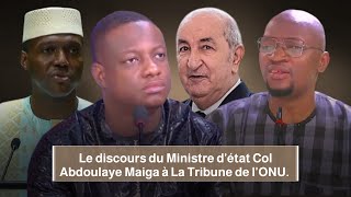 OM TVURGENT  Le discours triomphal du Ministre d’état Col Abdoulaye Maiga à La Tribune de lONU [upl. by Colly]