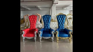 How durable is our wedding sofa throne chairbeautiful royal throne chair wedding chair [upl. by Izawa]