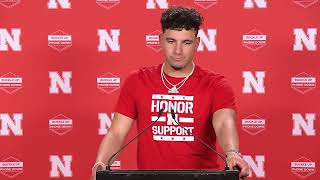 Nebraska Football Quarterback Dylan Raiola Wisconsin postgame [upl. by Arammahs]