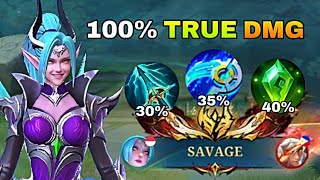 KARINA 100 TRUE DAMAGE BUILD🔥 KARINA BEST BUILD  MLBB [upl. by Nomsed]