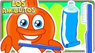 Canción de Cepillo Sus Dientes Ahora  Cancion Infantil  Los Amiguitos [upl. by Hanikehs]