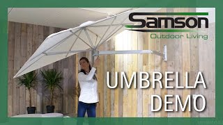 Paraflex wall mounted umbrella demonstration [upl. by Bradwell]