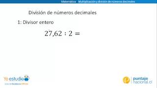 Matemática Multiplicación y división de decimales [upl. by Argyle839]