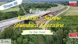 S6 Obwodnica Koszalin  Sianów Budowa edroneye poland travel koszalin sianów [upl. by Lamdin]