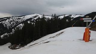 Skiing scenic BLUE slope BEL AVA with RED BEL AVA at MEGEVE ski resort  GoPro POV  Feb 2024 [upl. by Odraleba891]